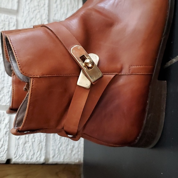 Woman's Pertini Brown Leather Ankle Boots Size 10 - Picture 2 of 10